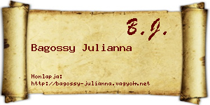 Bagossy Julianna névjegykártya